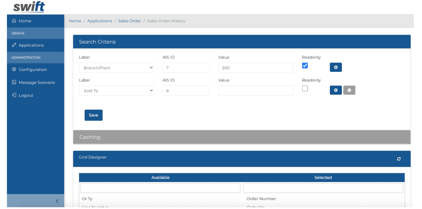 Browse Form - Search Designer