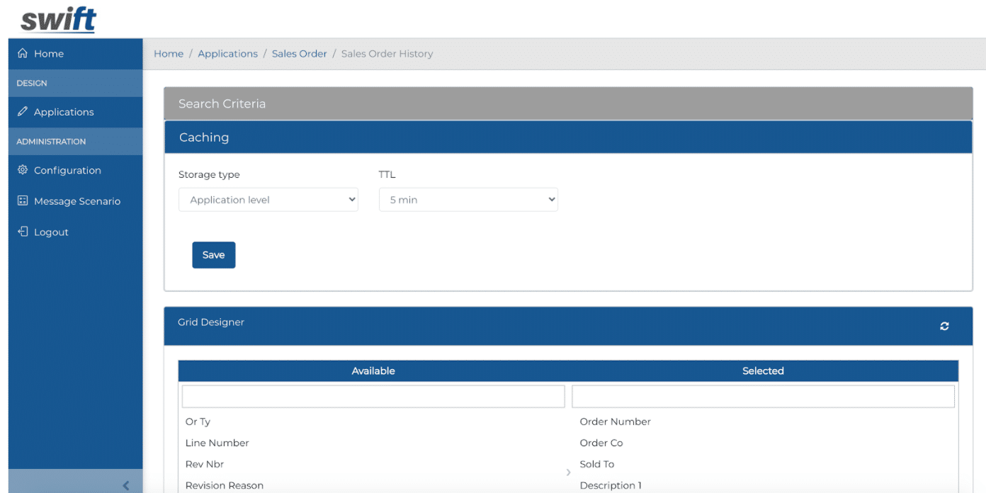 Browse Form - Caching